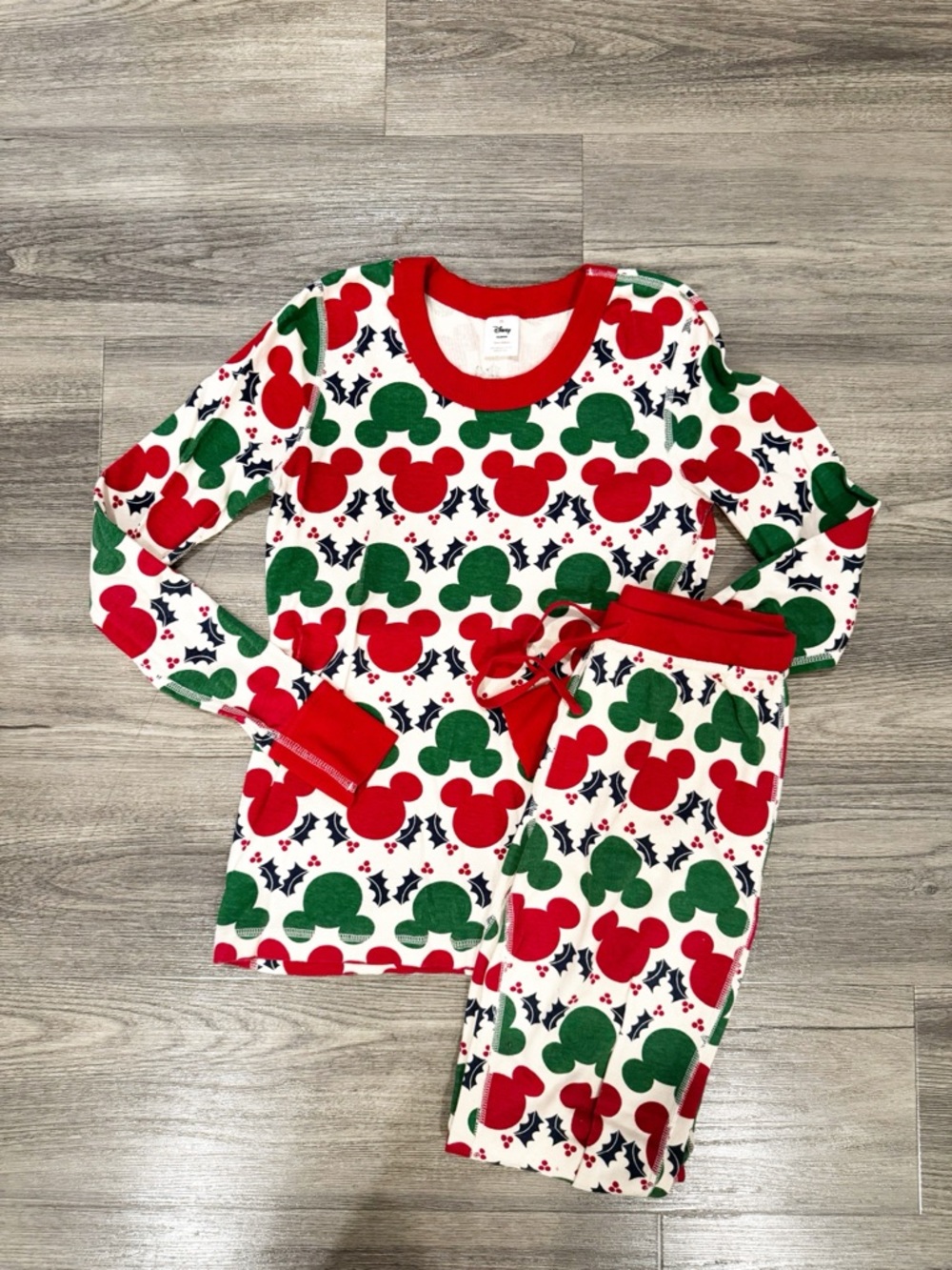 Hanna Andersson Disney Mickey Mouse Christmas Long John Pajama Set Size XS